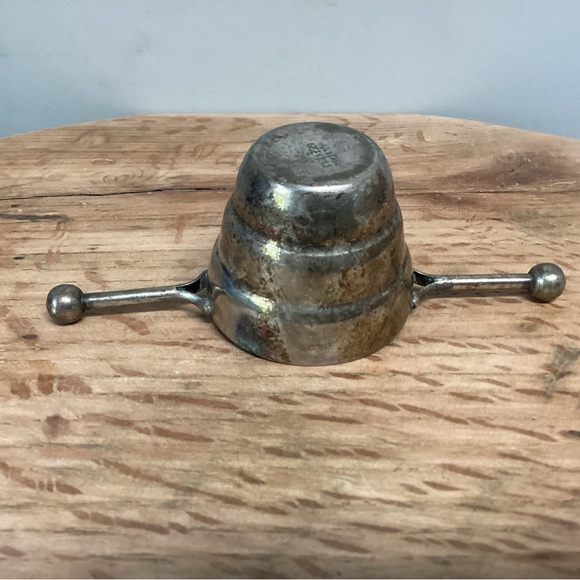 ⚫️ Vintage - Rare - Collectible - Beer Tumbler Shot Glass - Silver Plate - Rare - Picture 5 of 11